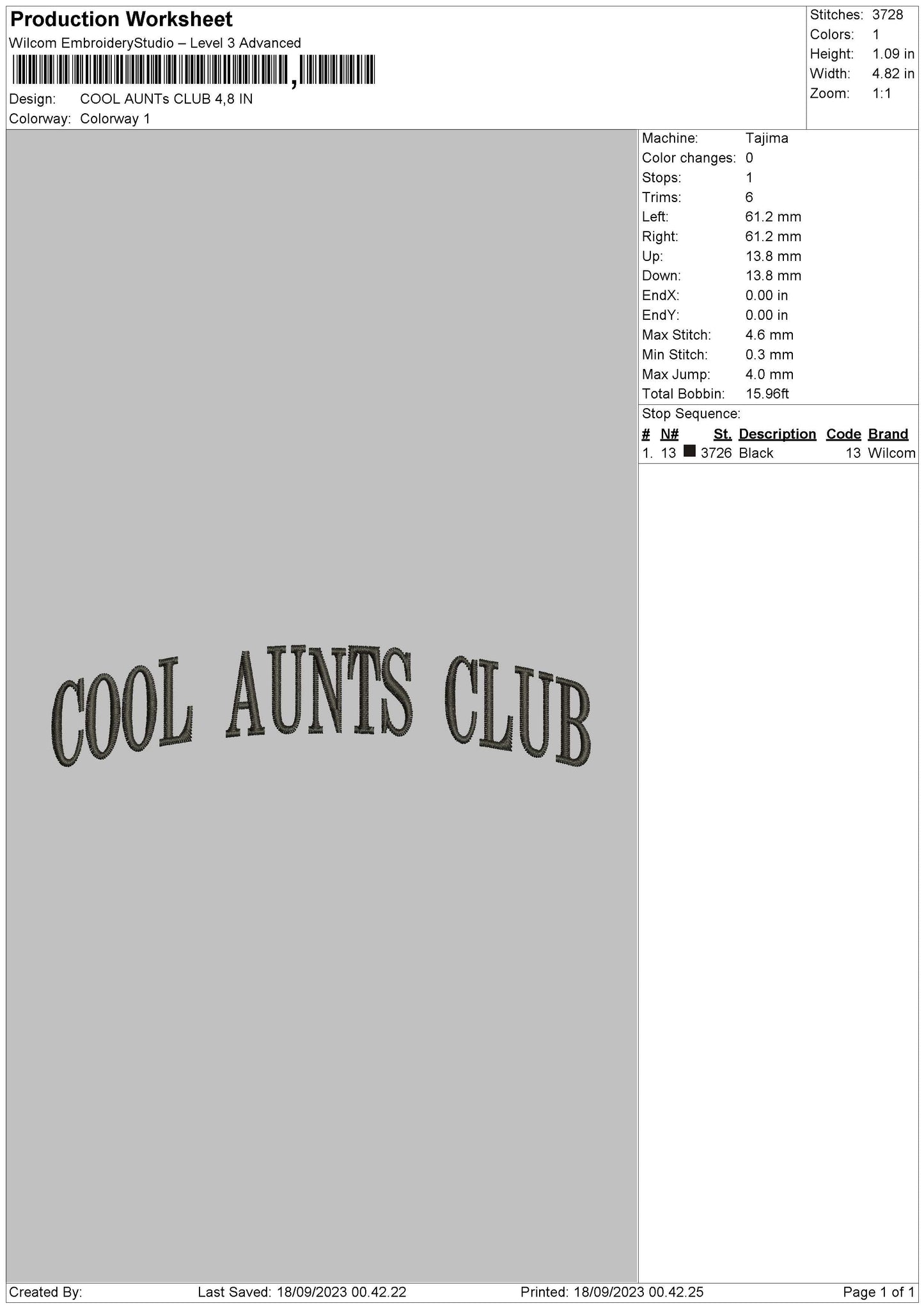 Aunt Club Embroidery File 6 sizes