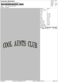 Aunt Club Embroidery File 6 sizes