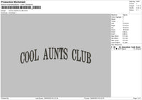 Aunt Club Embroidery File 6 sizes