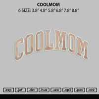 Coolmom Embroidery File 6 sizes