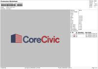 Core Civic Embroidery File 4 size