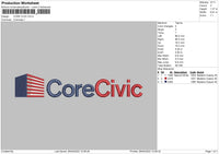 Core Civic Embroidery File 4 size