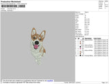 Corgi Dog Embroidery File 4 size