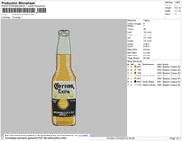 Corona Extra Embroidery File 4 size
