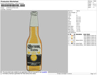 Corona Extra Embroidery File 4 size