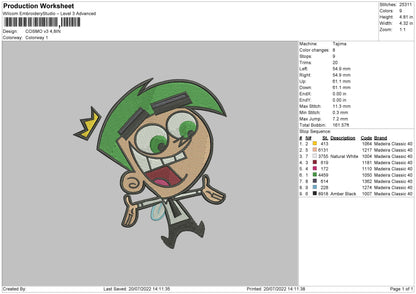 Cosmo V3 Embroidery File 4 sizes