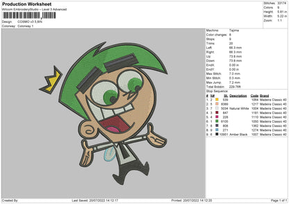 Cosmo V3 Embroidery File 4 sizes
