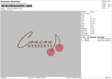 Coucou Desserts Embroidery File 4 size