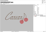 Coucou Desserts Embroidery File 4 size