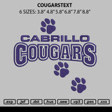 Courgrastext Embroidery File 6 sizes