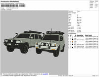 Couple Cars Embroidery File 4 size