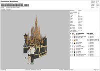 Couple In Castle Embroidery File 5 sizes