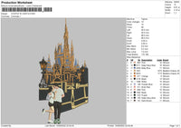 Couple In Castle Embroidery File 5 sizes