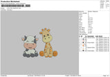 Cow Giraffe Embroidery File 6 sizes