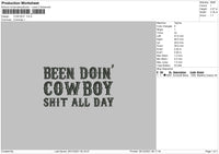 Cow Boy Embroidery File 4 size