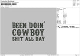 Cow Boy Embroidery File 4 size
