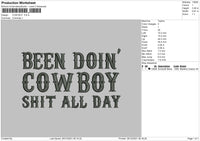 Cow Boy Embroidery File 4 size