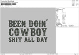 Cow Boy Embroidery File 4 size