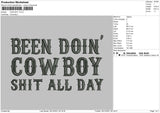 Cow Boy Embroidery File 4 size