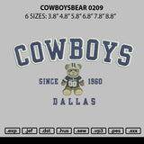 Cowboystext 0209 Embroidery File 6 sizes