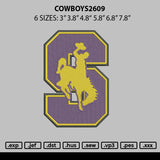 Cowboys2609 Embroidery File 6 sizes