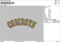 Cowboystext 2509 Embroidery File 6 sizes