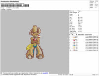 Cowboy Cartoon Embroidery File 4 size