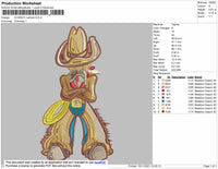 Cowboy Cartoon Embroidery File 4 size