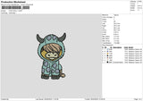 Cow2604 Embroidery File 6 sizes