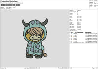 Cow2604 Embroidery File 6 sizes