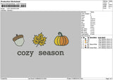 Cozytext Leaf Embroidery File 6 sizes