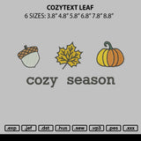Cozytext Leaf Embroidery File 6 sizes