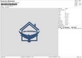 Roofingtext Embroidery File 6 sizes