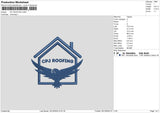 Roofingtext Embroidery File 6 sizes