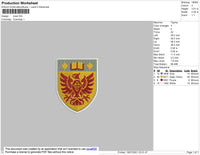 Crest Embroidery File 4 size