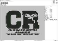 CR Embroidery File 6 sizes