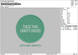 Craftytext Embroidery File 6 sizes