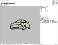 Car Clipart Embroidery File 4 size