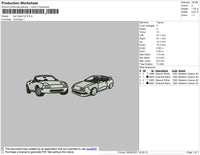 Car Clipart V2 Emnbroidery File 4 size