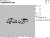 Car Clipart V2 Emnbroidery File 4 size