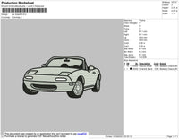 Car Clipart Embroidery File 4 size