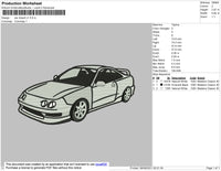 Car Clipart V1 Embroidery File 4 size