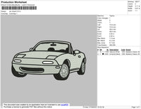 Car Clipart Embroidery File 4 size