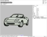 Car Clipart Embroidery File 4 size