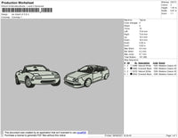 Car Clipart V2 Emnbroidery File 4 size