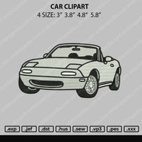 Car Clipart Embroidery File 4 size
