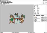 Squirrels Snow Embroidery File 6 sizes