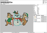 Squirrels Snow Embroidery File 6 sizes