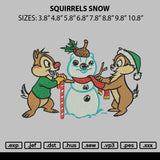 Squirrels Snow Embroidery File 6 sizes