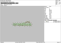 Crearionstext 2601 Embroidery File 6 sizes